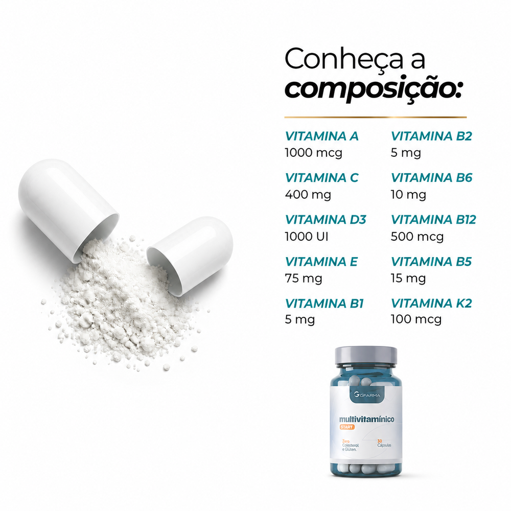 Multivitamínico Start 30 Cápsulas