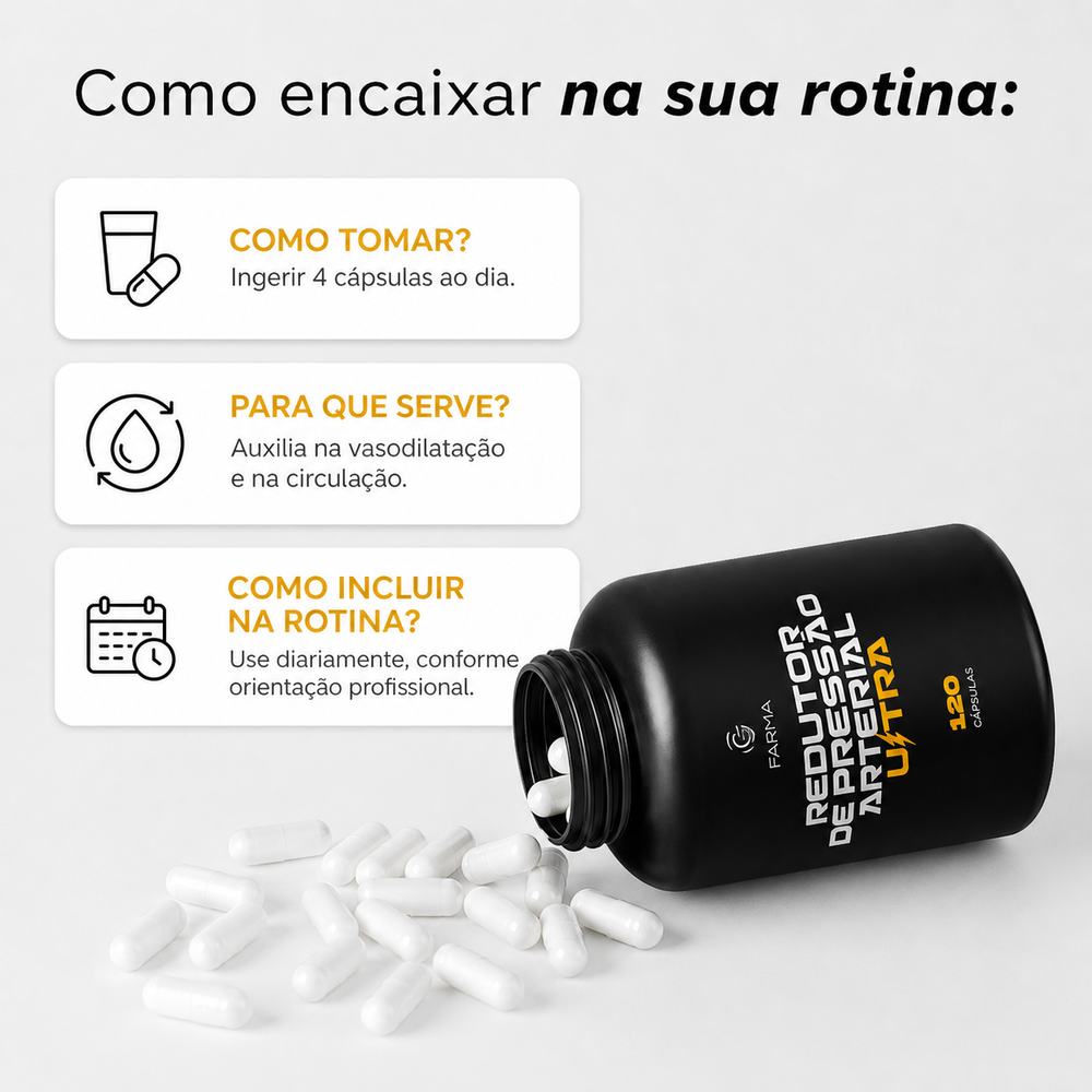 Redutor de Pressão Arterial Ultra 120 Cápsulas
