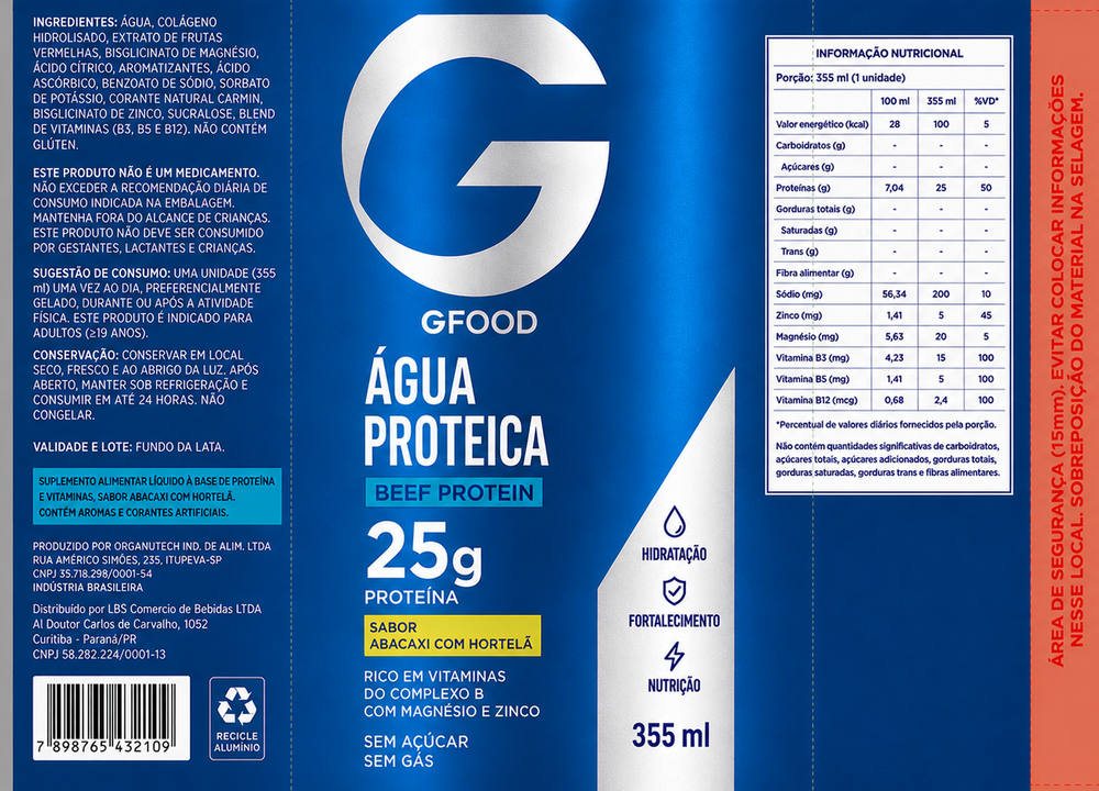 Agua Proteica GFarma 25g