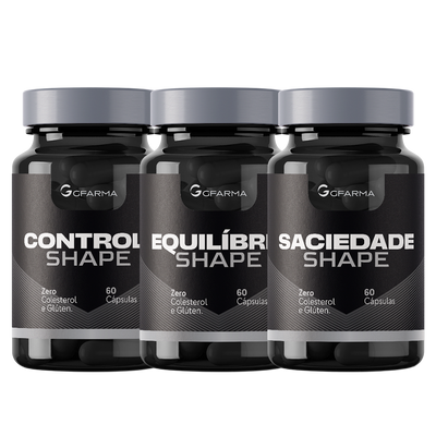 Kit Emagrecimento V Shape (V Shape Equilíbrio 60 Cápsulas, V Shape Saciedade 60 Cápsulas e V Shape Controle 60 Cápsulas)