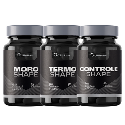 Kit Queima Calórica V Shape (V Shape Termo 60 Cápsulas, V Shape Moro 60 Cápsulas e V Shape Controle 60 Cápsulas)