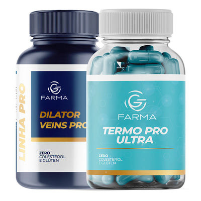 Dilator Veins Pro 120 Cápsulas + Termo Pro Ultra 60 Cápsulas