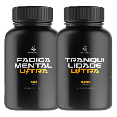 Kit Fadiga Mental Ultra 90 Cápsulas + Tranquilidade Ultra 120 Cápsulas