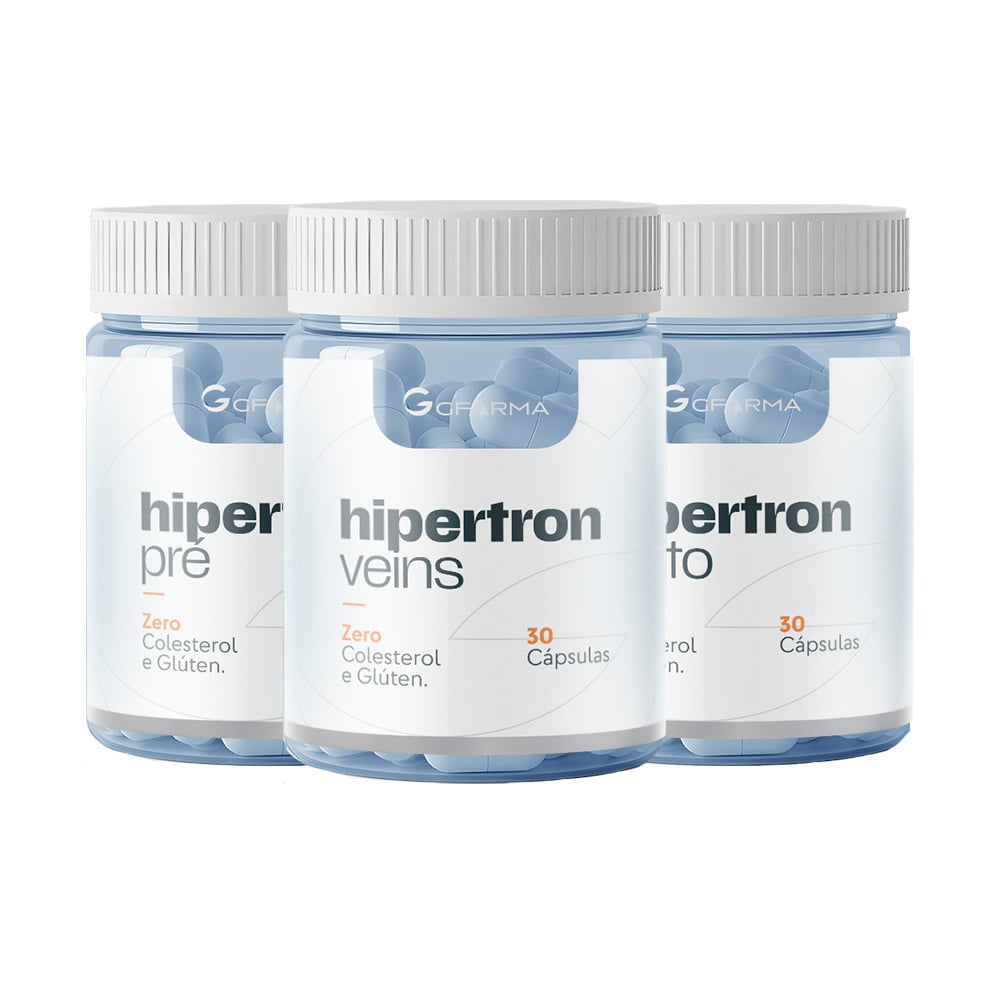 Hipertron Kit Masculino (Hipertron Pré 30 Cápsulas + Hipertron Veins 30 Cápsulas + Hipertron Testo 3O Cápsulas)