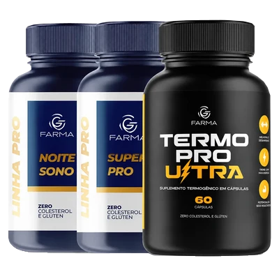 Noite de Sono Pro 90 Cápsulas + Super Testo Pro 120 Cápsulas + Termo Pro Ultra 60 Cápsulas