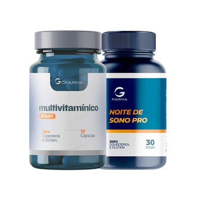 Kit Rotina Essencial (Multivitamínico Start 30 Cápsulas + Noite de Sono Pro 90 Cápsulas)