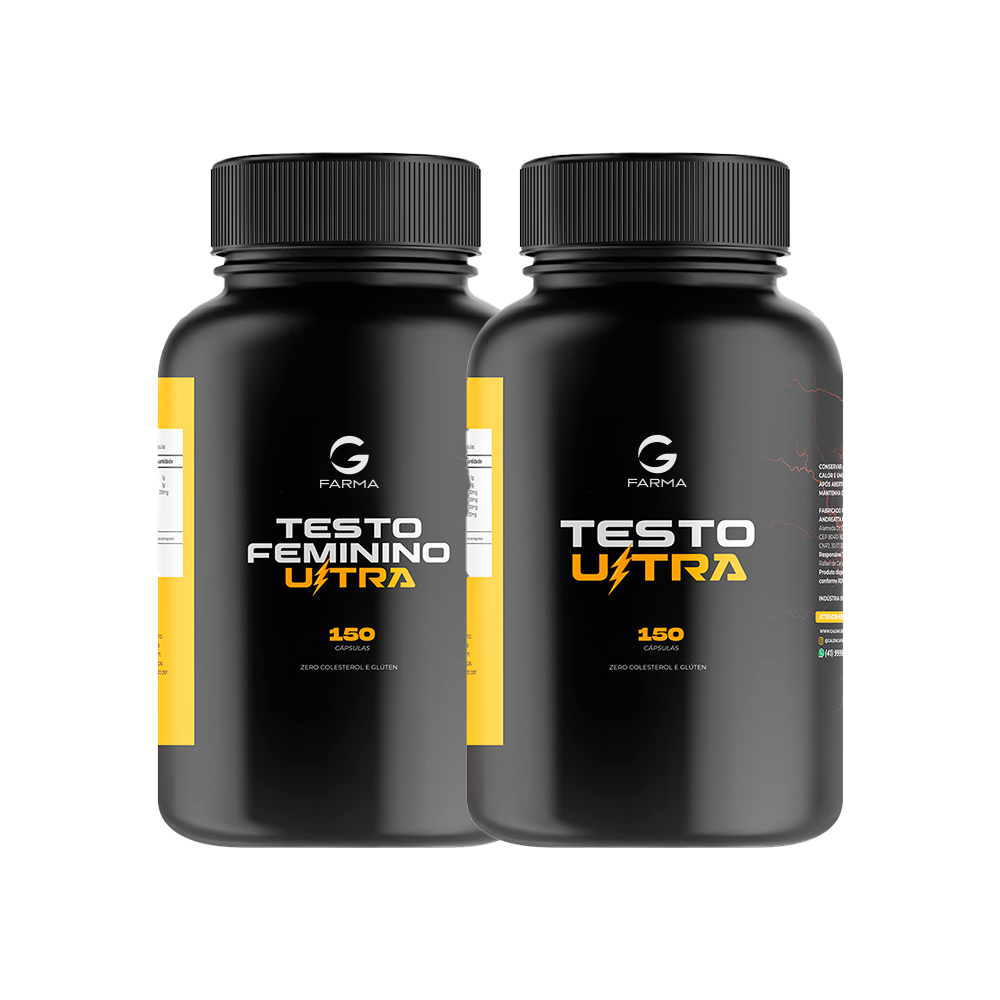 Kit Performance a Dois (Testo Feminino Ultra 150 Cápsulas + Testo Ultra 150 Cápsulas)