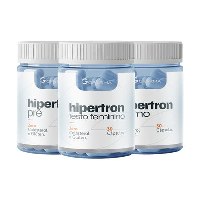 Hipertron Kit Feminino (Hipertron Pré 30 Cápsulas + Hipertron Termo 30 Cápsulas + Hipertron Testo Feminino 3O Cápsulas)