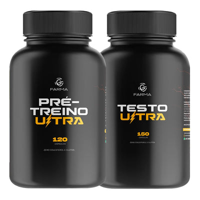 Kit Pré treino Ultra 120 Cápsulas  +  Testo Ultra 150 Cápsulas