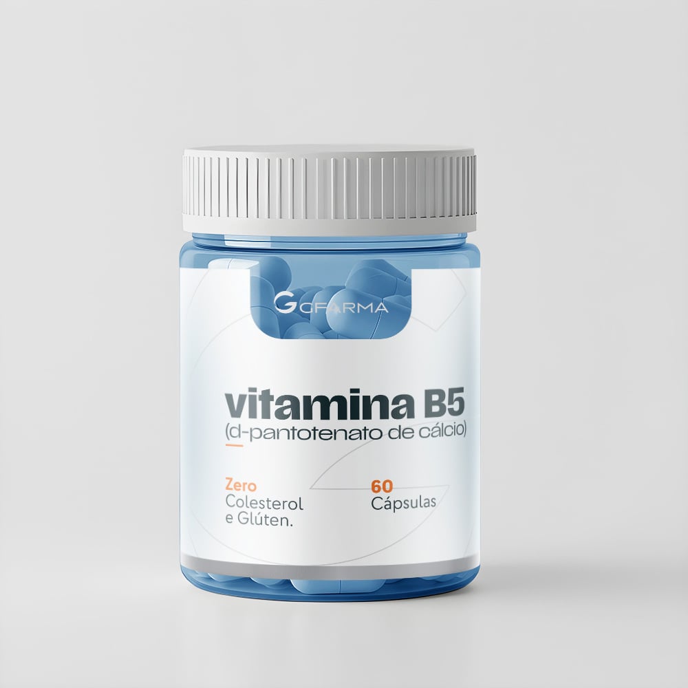 Vitamina B5 (D-PANTOTENATO DE CÁLCIO) 250 Mg 60 Cápsulas
