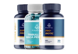 Super Testo Pro 120 Cápsulas + Tribullus + Maca Peruana 120 Cápsulas + Pró - Biotic 60 Cápsulas